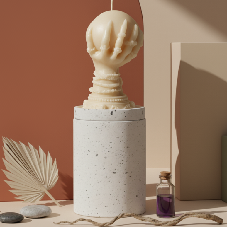 Crystal Ball Candle | Mystical Sculptural Soy Wax